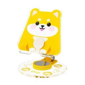 HOTOTO 360° Rotatable Animal Phone Stand Foldable Acrylic Phone Bracket Universal Portable Cell Phone Holder Desktop Use