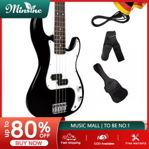 Minsine 4-String Jazz Electric Bass Guitar (w ACCESSIRIES / BUNDLE with AMPLIFIER) electric bass guitar full set with amp
