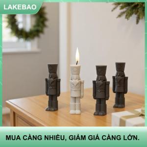 【LAKEBAO】 1pcs người lính nến thạch cao xi măng Vua figurine sáp sản phẩm đúc công cụ cho DIY 3D nutcracker trang trí Silicone khuôn