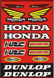 🇲🇾Ready Stock🇲🇾HRC NGK MOTUL GoPro Kawasaki Shoei Honda Suzuki Yamaha Dirt bike Racing sponsor sticker motorcycle stickers waterproof decals set