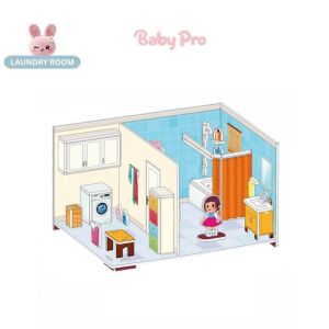 Baby Pro 3D Doll House Puzzle Toy DIY Miniature House Building & Pretend Play Set