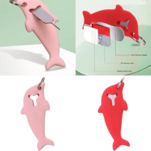 Antilost Phone Card Eject Pin Needle with Storage Case Mobile Phone Ejector Pin Phone Card Tray Opener Keyring
