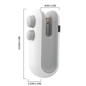 2 In 1 Portable Heat Sealer Kitchen Mini Bag Sealing Machine Rechargeable Heat Sealing Snack Package