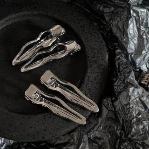 GUCHEN3🦋 Cổ Điển Tối Giản Hợp Kim Sóng Hình Dạng Tóc Clip Hàn Quốc Thời Trang Bạc Màu Không Thường Xuyên Tóc Pin Tóc Phụ Kiện Cho Phụ Nữ Đồ Trang Sức