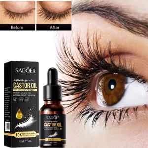 7 Days Fast Growth Eyelash Growth Castor Oil Eyebrow Regrowth Essential Oil Hair Care Effective Natural Dense Eyelash Grower Serum 15ml