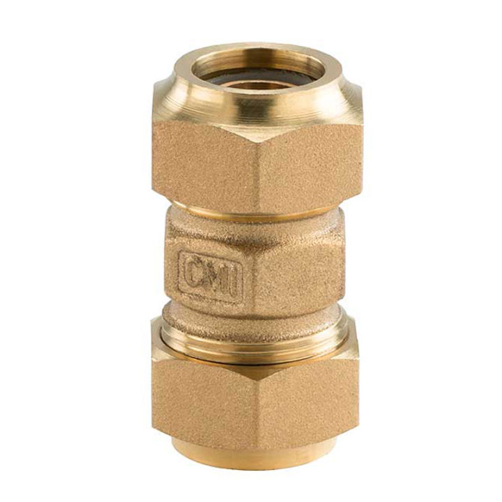 BRASS UNION COUPLING CTS 1/2 (15mm) Brass Union Coupling ISO Compression  Type (CMI)
