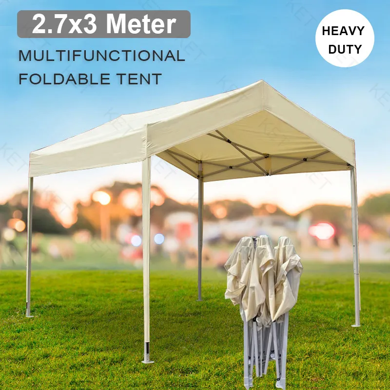 Folding Tent HEAVY DUTY Waterproof Tent 2.7x3M 2.7x4.5M Retractable Tent Complete Set Outdoor Garden Tent Advertising Tent CanopyRoofing with Frame Big Car Tent Garge Lazada PH