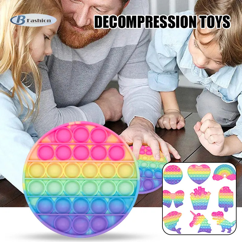 Pop It Fidget Toy Portable Silicone Decompression Pop It Toy Push