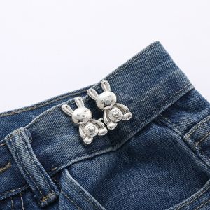 【Bosuer💛COD】Pengencang Pinggang Kelinci Kecil Yang Lucu Tombol Retraksi Pinggang Yang Dapat Dilepas