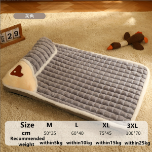 " Local stock" Dog cozy Mat Pet Bed Mattress for Cat Dog Bed Pet Mat Blanket with Pillow Machine Washable Comfortable and Safety large Dog Bed Crate Pad Mat Washable Mattress Anti Slip Cushion for Pets Sleeping