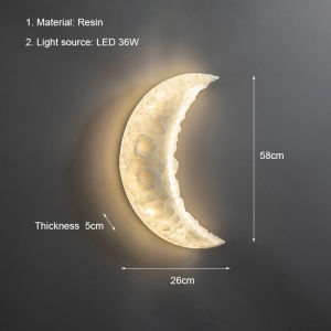 Moon Model Wall Light Modern Simple LED Wall Lamp Indoor Lighting Room Decor Sconces For Bedroom Hotel Living Room Light Fixture