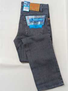 Jeans Pria Regular Fit Full Length Warna Solid Gaya Korea - Tumit Lemak