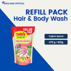 Carrie Junior Baby Hair & Body Wash Refill Pack (450g/ 475g / 500g) - 7 Variants | We Care