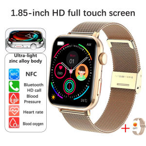 Smart Watch Men Women Blue Tooth Call Multi Sport Mode Deep Waterproof Heart Rate Health Watches Body Temperature NFC Smartwatch