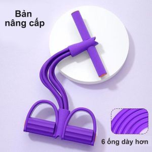 Dây Tập Bụng Chuyên Dụng Dây Kéo Tập Bụng Nâng Cấp 4/6 Ống Cao Su Chắc Chắn Giảm Cân Thon Gọn Kéo Lâu Không Biến Dạng