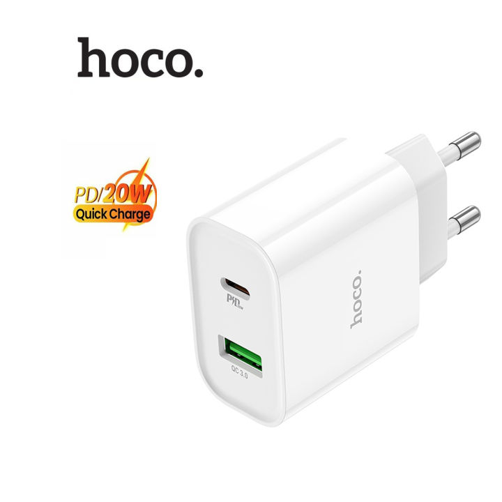 Củ sạc nhanh PD20W Hoco C80A Plus cổng Type-C / USB hỗ trợ QC3.0 chân ...
