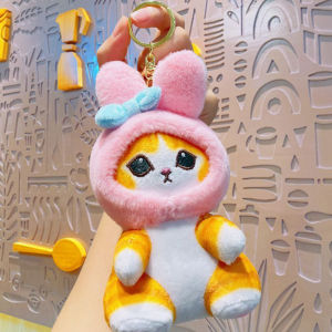 Gantungan Kunci Boneka Mofusand Cat Sanrio Keychain Karakter Lucu Kucing Boneka Kuromi Cinnamoroll Hadiah Ulang Tahun Couple Matching / Gantungan Kunci Boneka Mofusand Cat Sanrio Series Plush Keychain Hiasan Tas