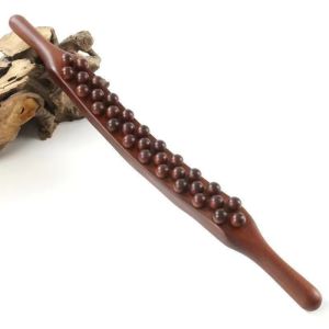 LIWU สากลสากลสากล ไม้นวดตัว 37เม็ดลูกปัด ผ่อนคลายบำบัดบำบัด เครื่องนวดกดจุด ทนทานต่อการใช้งาน มือถือแบบมือถือ เครื่องมือนวดมือ