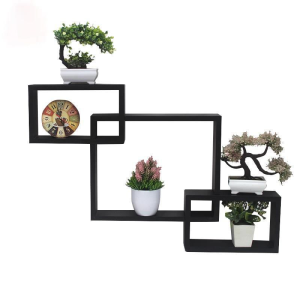 Rak Hiasan Dinding Aesthetic Tempel Set 3 Kotak Serbaguna Minimalis Ambalan Kayu Dekorasi Gantung