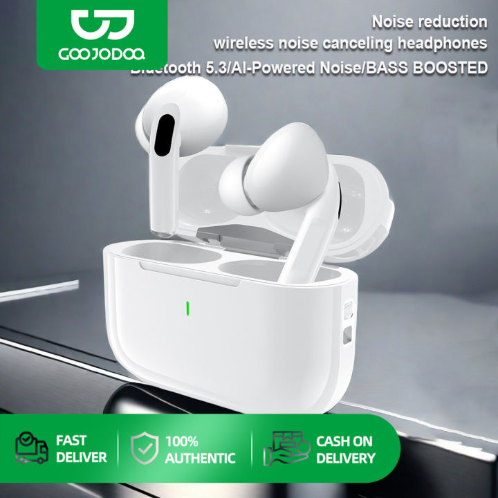 GOOJODOQ J206 Pro New Bluetooth Wireless Earbuds with AI Noise  Reduction, Bass Boost, Touch Control, and 6H Battery Life for Android  Lazada PH