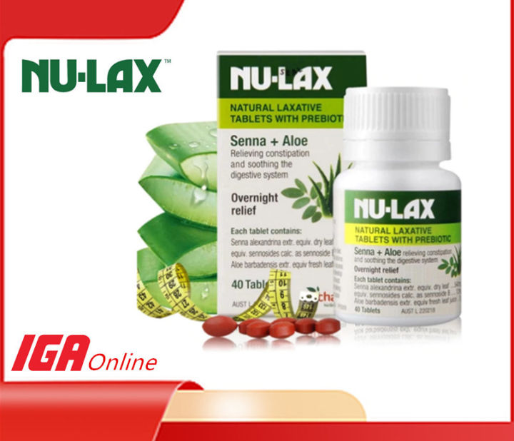 [EXP 05/2026] Nulax Natural Laxative Tablets With Prebiotic Senna ...