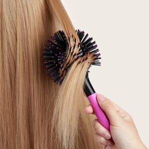 360° Round Hair Brushes Comb 3D Round Styling Hairs Brush Detangling Hairbrush Salon Spherical Ball Brush for Thick Curly Hairs