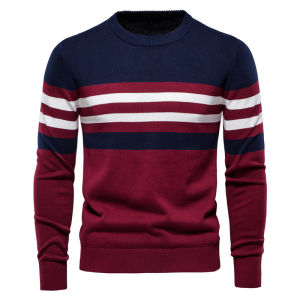 Men Sweaters Pullovers Male Striped Style Cotton O neck Sweater Shirts Jumpers Autumn Male Knitwear Plus Size 3XL 4XL Sweatshirt