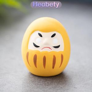 Heabety Nhật Bản gốm Daruma tượng Daruma Tumbler thủ công may mắn may mắn trang trí cảnh quan Daruma búp bê phong thủy trang trí nội thất Quà Tặng