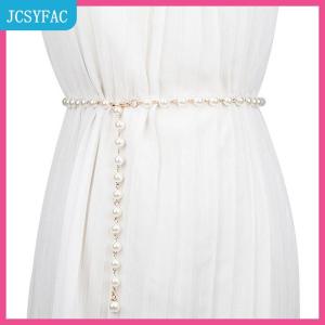 JCSYFAC Phụ Nữ Thời Trang Thắt Lưng Sang Trọng Thiết Kế Vành Đai Ngọc Trai Dây Thắt Lưng Trắng Eo Chuỗi Tất Cả Các Trận Đấu Ngọc Trai Vành Đai Mặt Dây Chuyền Cho Phụ Nữ