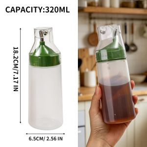 Large Capacity Plastic Squeeze Bottle - Automatic Lid Opening Oil Pourer Bottle - Dust-proof - Leak-proof Soy Sauce Vinegar Seasoning Oil Bottle - Condiments Oil Dispenser