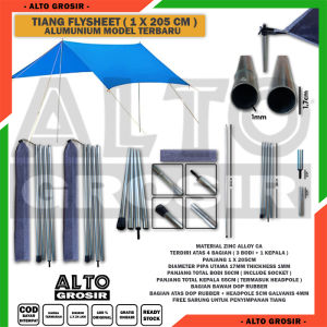Aimpro Tiang Frame Flysheet Tenda Gunung Tiang Aluminium Ultralight