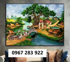 Tranh gạch cảnh đồng quê cao cấp