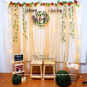 Paket Mulia I Dekorasi Backdrop Lamaran Nikahan Aqiqah Background Bekdrop