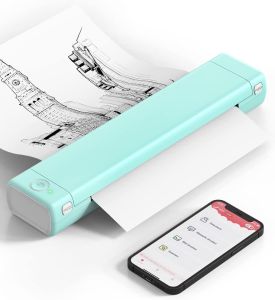 Phomemo M08F Legit A4 Paper Printer Portable Wireless Printer Bluetooth Phone Printer for Home Use A4 Mobile Printer for Laptops Inkless Travel Thermal Printer Compatible with Android and iOS Phone & Laptop