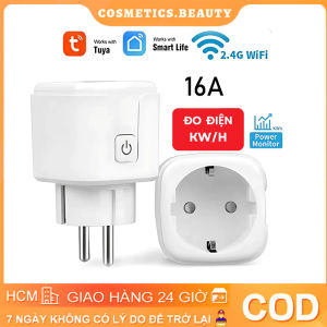 Ổ cắm thông minh WiFi 16A 20A 220v Với Phích Cắm EU/FR Cắm thông minh có giám sát nguồn Chức năng điều khiển bằng giọng nói