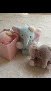 Childrens Cartoon Elephant Bag Keychain Pendant Plush Big Ears Doll Plush Toy for Kids 12cm Doll Gift