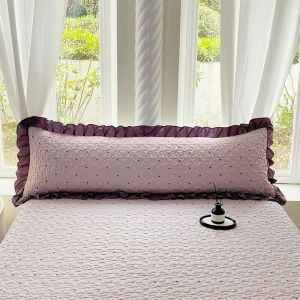 SUNLIGHT HOME Lace Long PillowcaseInk Painting Lengthen Pillow CaseSimple Bolster CaseBreathable Couple Pillowcase