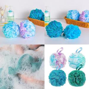 4 Pcs Gradient Bath Sponges Easy Foaming Soft Body Scrubber Sponges Large Shower Loofah Balls For Body Scrub Skincare