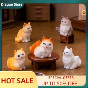 Dragon Mini Cat Ornament Cartoon Kitten Micro Landscape Dollhouse Model Car Interior Home Desktop Decoration