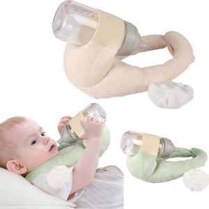 WNV55 Adjustable Baby Self Feeding Cushion with Side Handle Hands Frees Baby Feeding Bottle Holder Convenient Portable Newborns Nursing Pillow Infant
