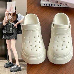 [Free Shipping] WomenS Summer Outdoor Sandals New Style With Thick Soles For Added Height Non-Slip Fashionable Beach Flip-Flops With A Closed-Toe Design