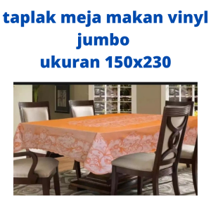 taplak meja makan vinyl LACE jumbo anti AIR 8 kursi//meja linien /perlengkapan rumah tangga