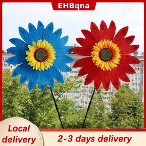 [COD]  HOT SALE Ship within 24 hours Sunflower Windmills Wind Spinners For Home Garden DIY Kids Outdoor Activities Layout Pinwheels Toys