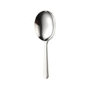 Stainless Steel Short Handle Scooper Serving Spoon For Thick Sauces Soups And Outdoor BBQ Applications