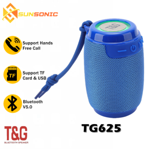 T&G TG625 Colorful Lights Mini Fabric Portable Wireless Bluetooth V5.0 Super Bass Speaker with Strap