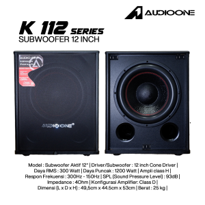 Subwoofer Karaoke 12 Inch AUDIO ONE K 112 Super Bass 1200 Watt Powerfull Original I DIGITAL MUSIK