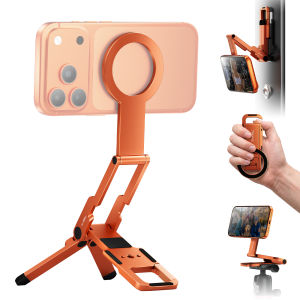 7RYMS 7RIG T1 Magnetic Phone Tripod for iPhone Adjustable Aluminum Magnetic Phone Tripod with 1/4" Screw Arca for iPhone Foldable Cell Phone Stand for Vlog Gym Travel