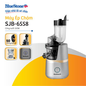 Máy Ép Chậm BlueStone SJB-6558 - Công suất 150W - Tốc độ 50 vòng/phút - Ống tiếp nguyên liệu 86mm - Chế độ đảo ngược hạn chế kẹt khi ép - Bảo hành 2 năm - Hàng chính hãng
