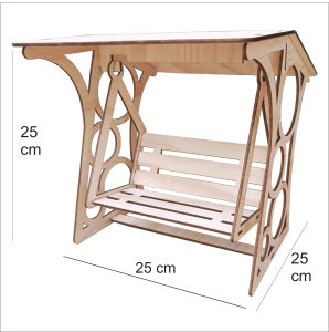Bộ Ghế Xích Đu Bằng Gỗ Lắp Ghép Cho Búp Bê – Đồ Chơi Sáng Tạo DIY Cho Bé