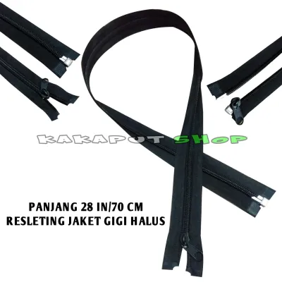 6 pcs Zipper-resleting jaket gigi halus-5 nilon 28 in/70 cm